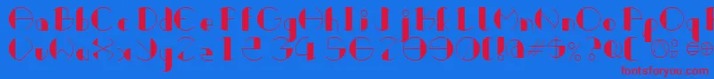 Retrocircular Font – Red Fonts on Blue Background