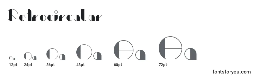 Retrocircular Font Sizes