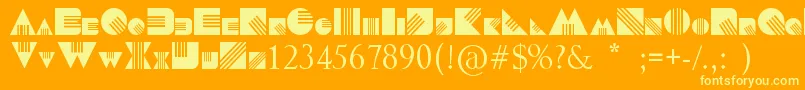 Vuur Font – Yellow Fonts on Orange Background