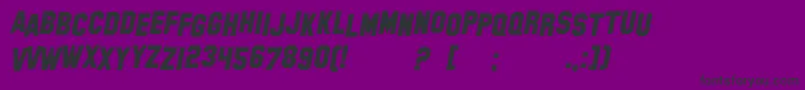 Шрифт SfHollywoodHillsItalic – чёрные шрифты на фиолетовом фоне