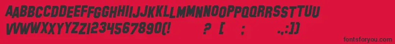 SfHollywoodHillsItalic Font – Black Fonts on Red Background