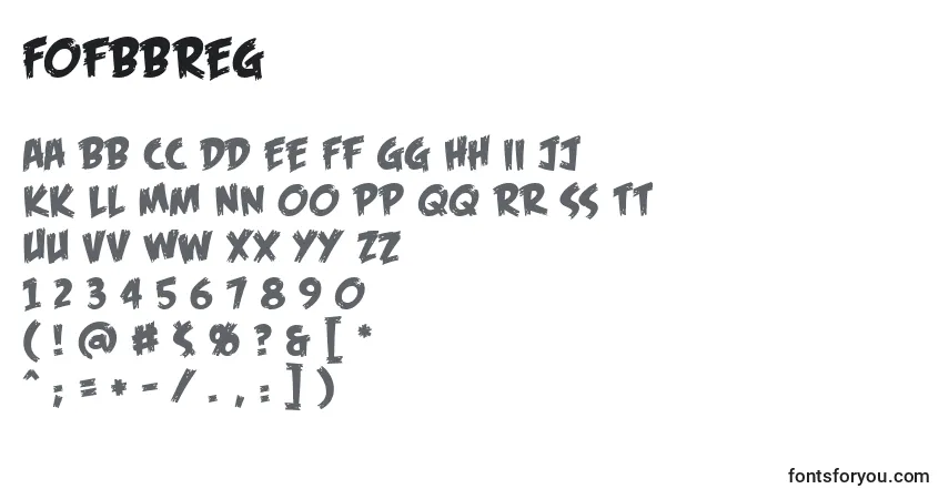 Шрифт FofbbReg (69871) – алфавит, цифры, специальные символы