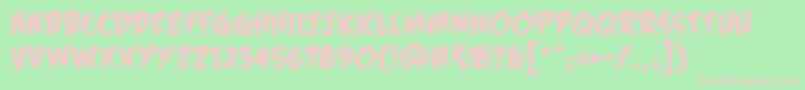 Czcionka FofbbReg – różowe czcionki na zielonym tle