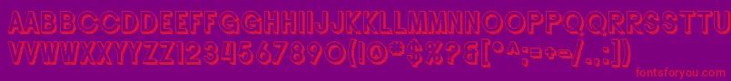 SfButtacupLetteringShaded Font – Red Fonts on Purple Background