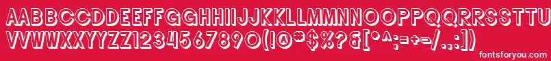 SfButtacupLetteringShaded Font – White Fonts on Red Background