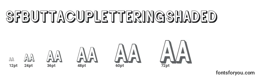 SfButtacupLetteringShaded Font Sizes