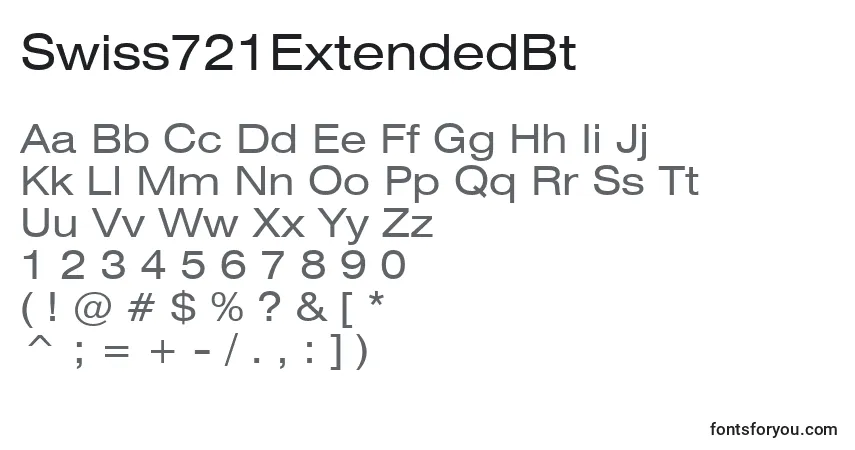 A fonte Swiss721ExtendedBt – alfabeto, números, caracteres especiais
