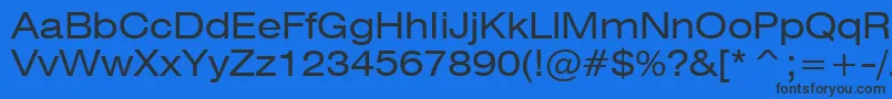 Swiss721ExtendedBt Font – Black Fonts on Blue Background