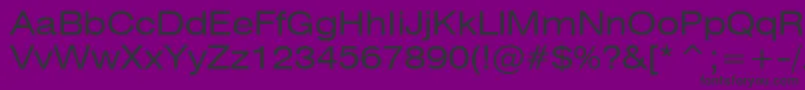 Swiss721ExtendedBt Font – Black Fonts on Purple Background