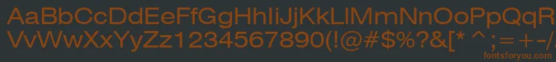 Swiss721ExtendedBt Font – Brown Fonts on Black Background