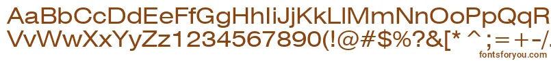Шрифт Swiss721ExtendedBt – коричневые шрифты на белом фоне