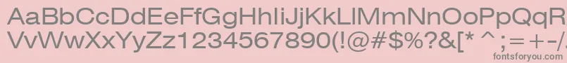 フォントSwiss721ExtendedBt – ピンクの背景に灰色の文字