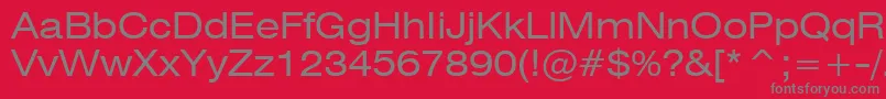 Swiss721ExtendedBt-Schriftart – Graue Schriften auf rotem Hintergrund