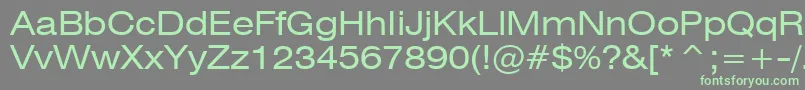 Swiss721ExtendedBt-Schriftart – Grüne Schriften auf grauem Hintergrund