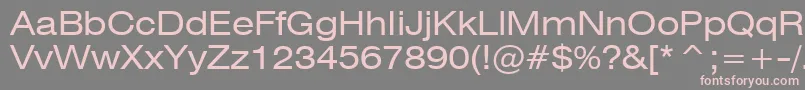 Swiss721ExtendedBt Font – Pink Fonts on Gray Background