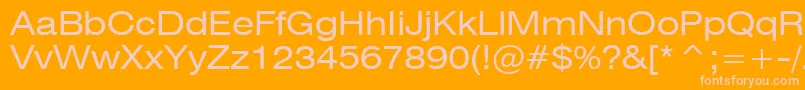 Swiss721ExtendedBt Font – Pink Fonts on Orange Background