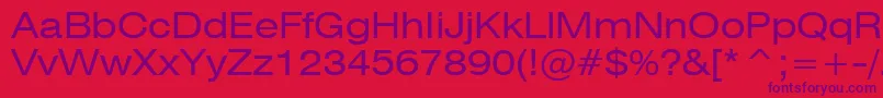 Police Swiss721ExtendedBt – polices violettes sur fond rouge