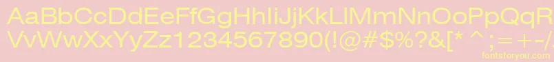 Swiss721ExtendedBt Font – Yellow Fonts on Pink Background