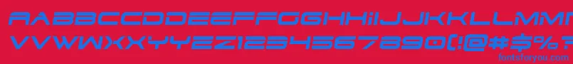 Шрифт Dodger3semital – синие шрифты на красном фоне