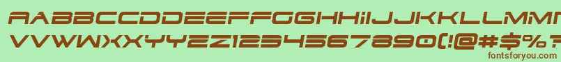Czcionka Dodger3semital – brązowe czcionki na zielonym tle