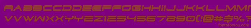 Dodger3semital-Schriftart – Braune Schriften auf violettem Hintergrund