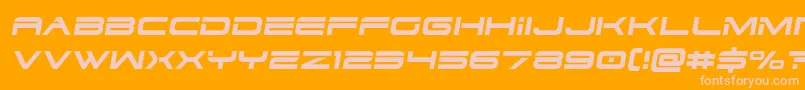 Dodger3semital-fontti – vaaleanpunaiset fontit oranssilla taustalla