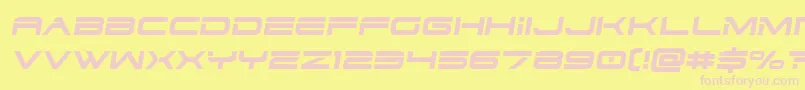 Fonte Dodger3semital – fontes rosa em um fundo amarelo