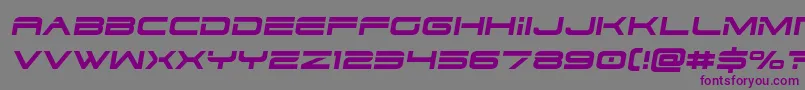 Шрифт Dodger3semital – фиолетовые шрифты на сером фоне
