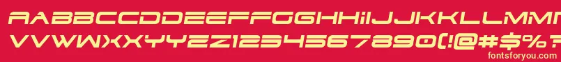フォントDodger3semital – 黄色の文字、赤い背景