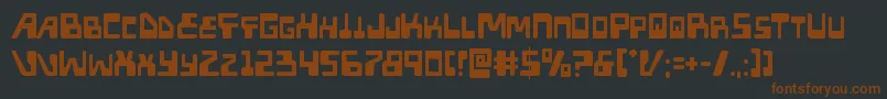 Xpeddistress-fontti – ruskeat fontit mustalla taustalla