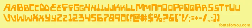 Xpeddistress Font – Orange Fonts on Yellow Background