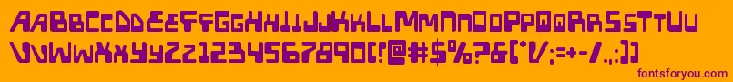 Xpeddistress Font – Purple Fonts on Orange Background