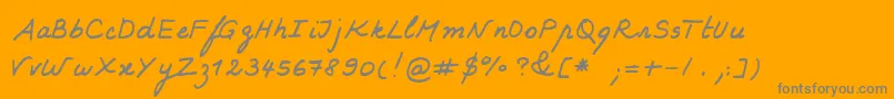 Karine Font – Gray Fonts on Orange Background