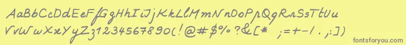 Karine Font – Gray Fonts on Yellow Background