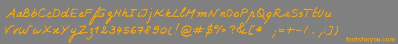Karine Font – Orange Fonts on Gray Background