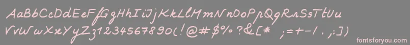 Karine Font – Pink Fonts on Gray Background