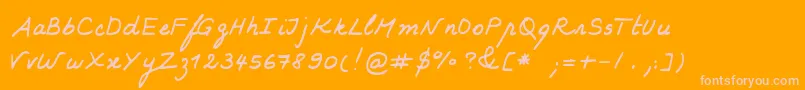 Karine Font – Pink Fonts on Orange Background
