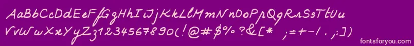 Karine Font – Pink Fonts on Purple Background