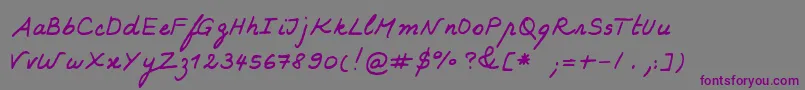 Karine Font – Purple Fonts on Gray Background