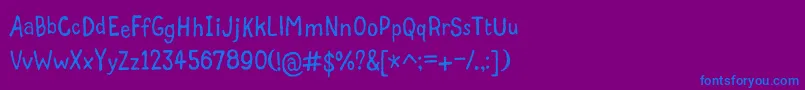 GrumbleOt Font – Blue Fonts on Purple Background