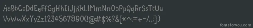 Czcionka GrumbleOt – szare czcionki na czarnym tle