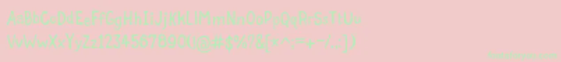 GrumbleOt Font – Green Fonts on Pink Background