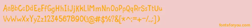 GrumbleOt Font – Orange Fonts on Pink Background