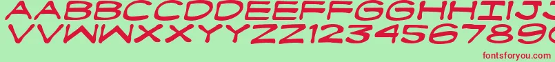 Fanboyhci Font – Red Fonts on Green Background