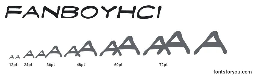 Размеры шрифта Fanboyhci