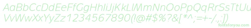 MetronLightProItalic Font – Green Fonts