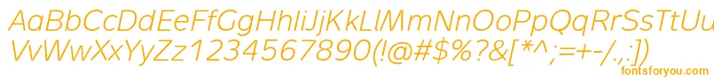 Police MetronLightProItalic – polices orange