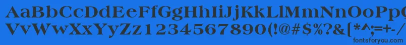 フォントHeritageExtraBold – 黒い文字の青い背景
