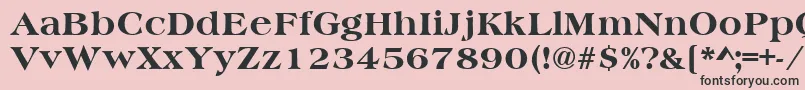 HeritageExtraBold Font – Black Fonts on Pink Background