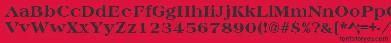 HeritageExtraBold Font – Black Fonts on Red Background